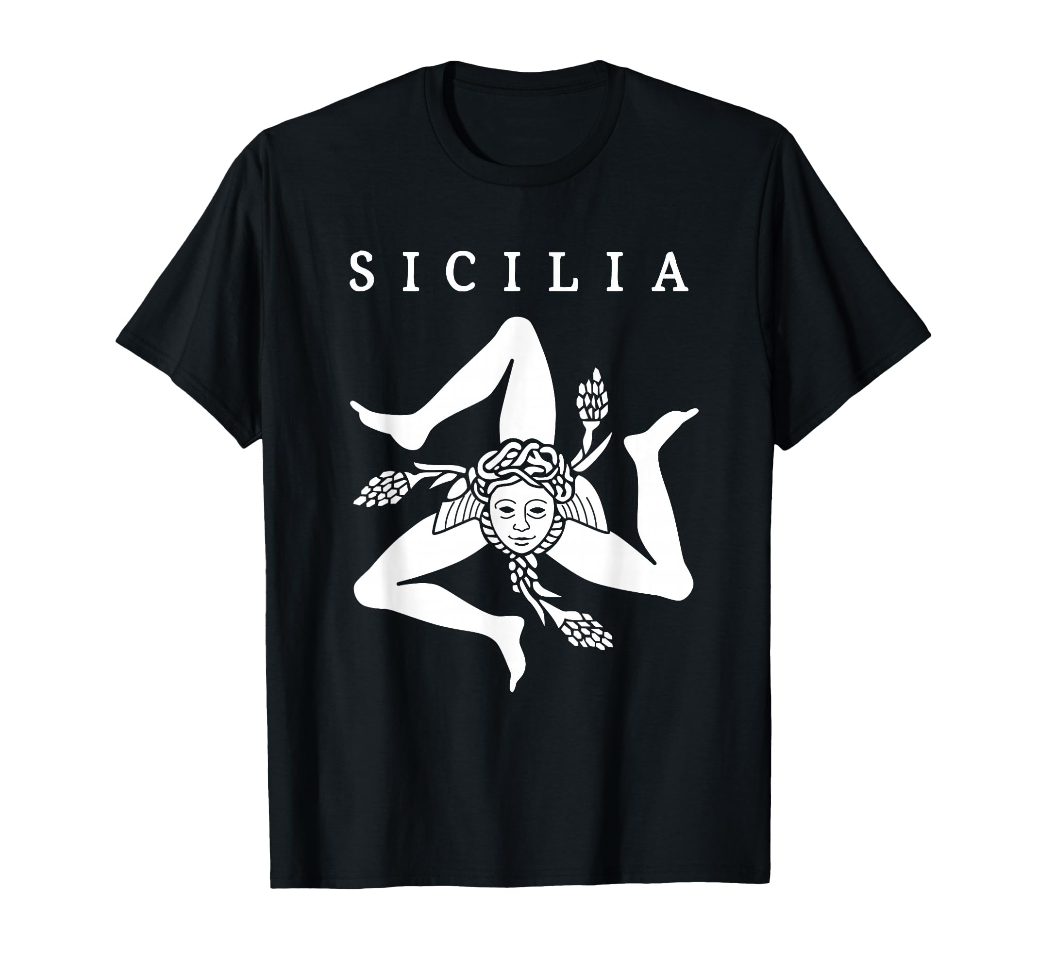 Sicilia Flag Sicily Palermo Italy T-Shirt - Custom Art Print for Adults - T-Shirt, Sweatshirt, Hoodie