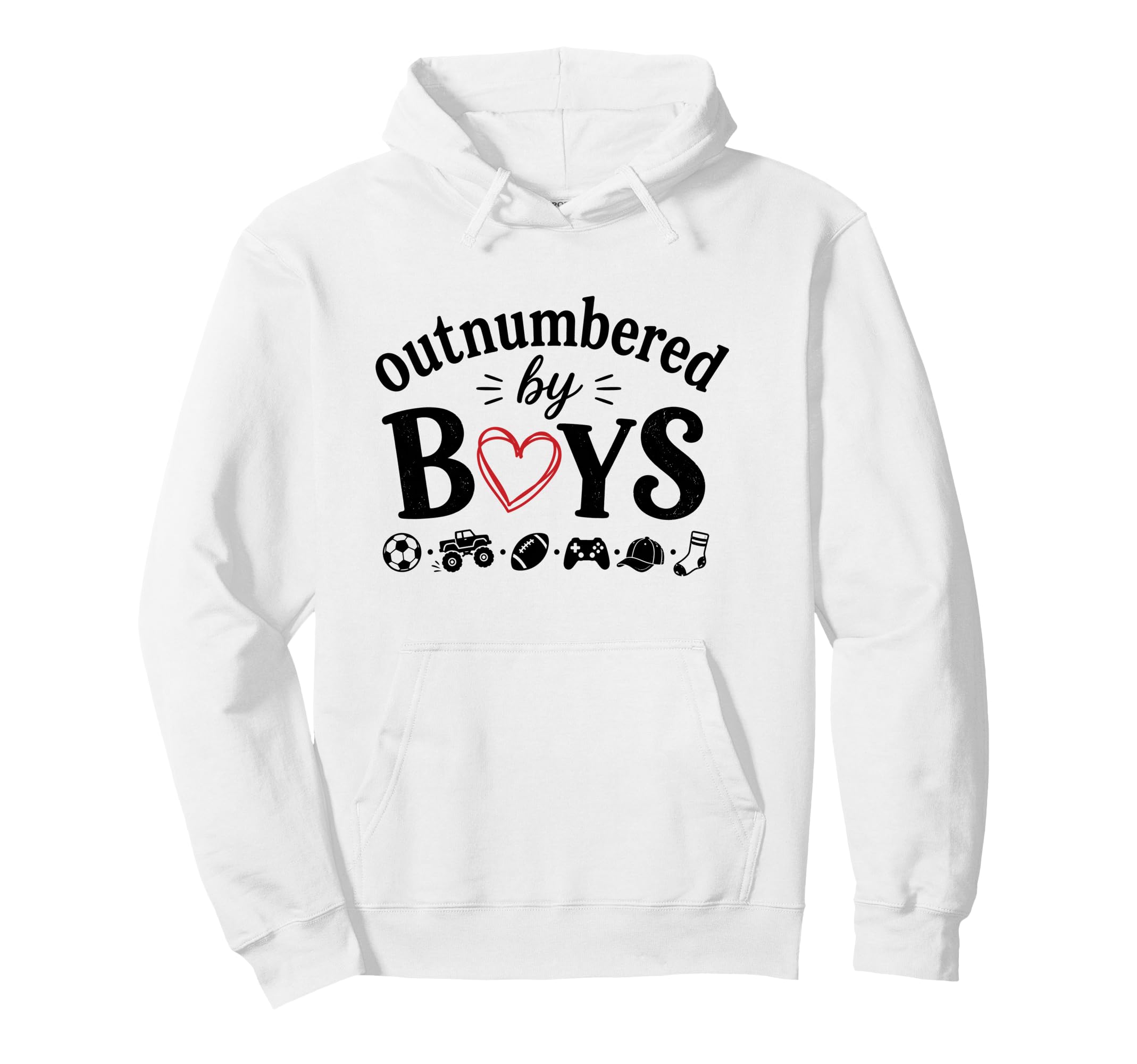 Outnumbered Funny Mom Soccer Hoodie - Casual Everyday Wear Men Women - T-Shirt, Sweatshirt, Hoodie