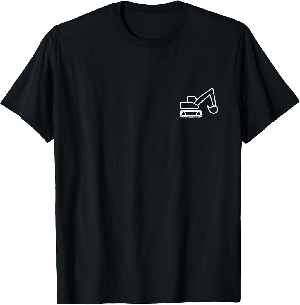 Minimalist Excavator Pocket Badge Icon Construction - Adult & Kids T-Shirts, Sweatshirts & Hoodies apparel design preview 1