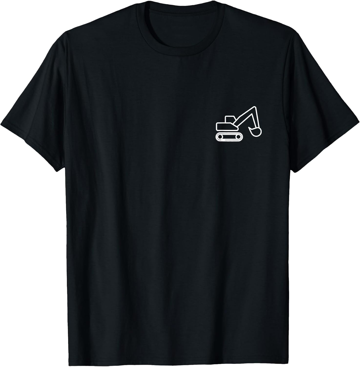 Minimalist Excavator Pocket Badge Icon Construction - Adult & Kids T-Shirts, Sweatshirts & Hoodies apparel design preview 1