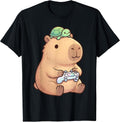 Cute Capybara Anime Gamer Turtle Funny Graphic Kawaii - Adult & Kids T-Shirts, Sweatshirts & Hoodies apparel design preview 1