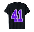 Purple Number 41 Football T-Shirt - Casual Everyday Wear for Adults - T-Shirt, Sweatshirt, Hoodie