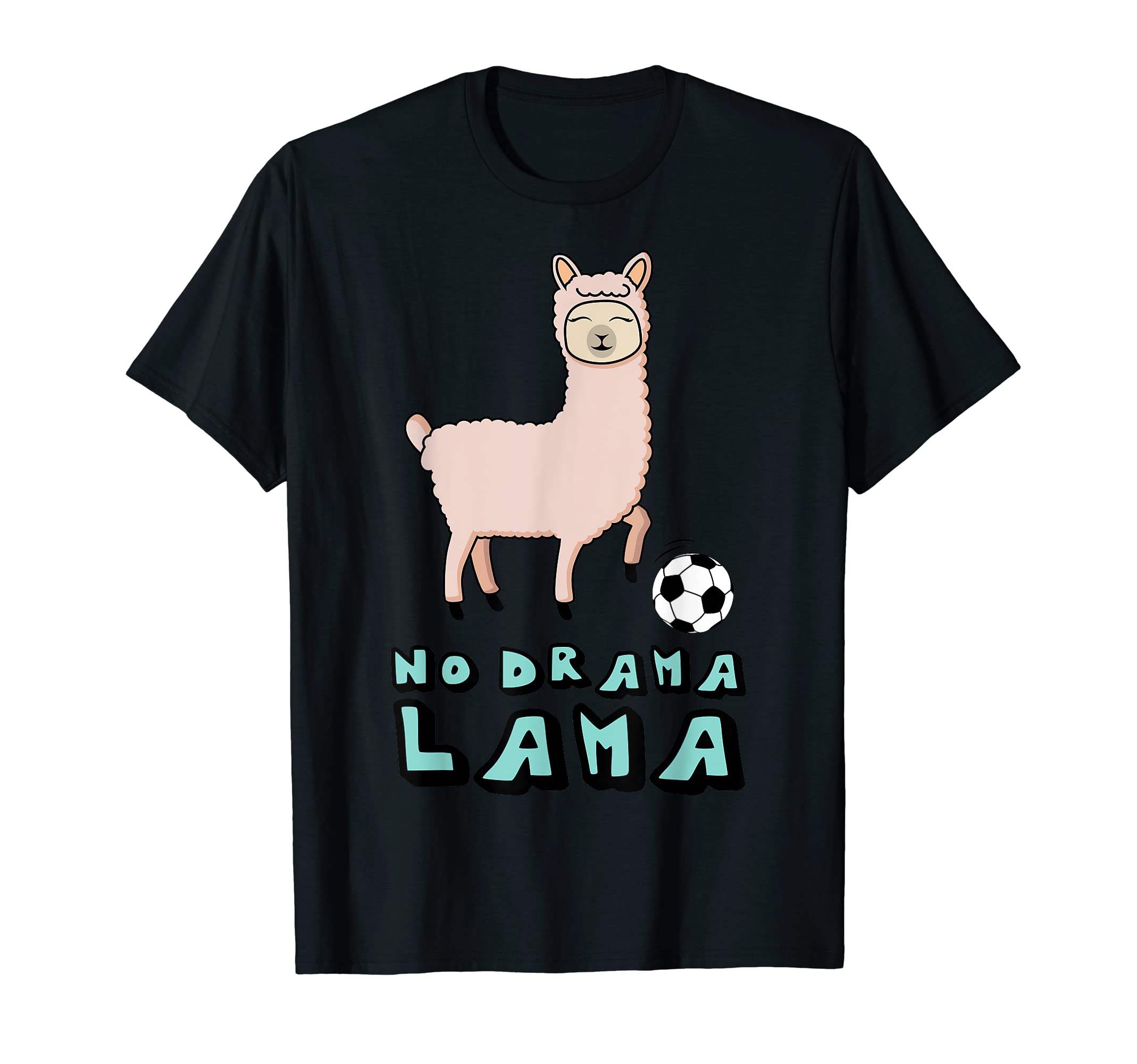 Llama Soccer Ball No Drama Lama T-Shirt - Aesthetic Graphic for Adults - T-Shirt, Sweatshirt, Hoodie