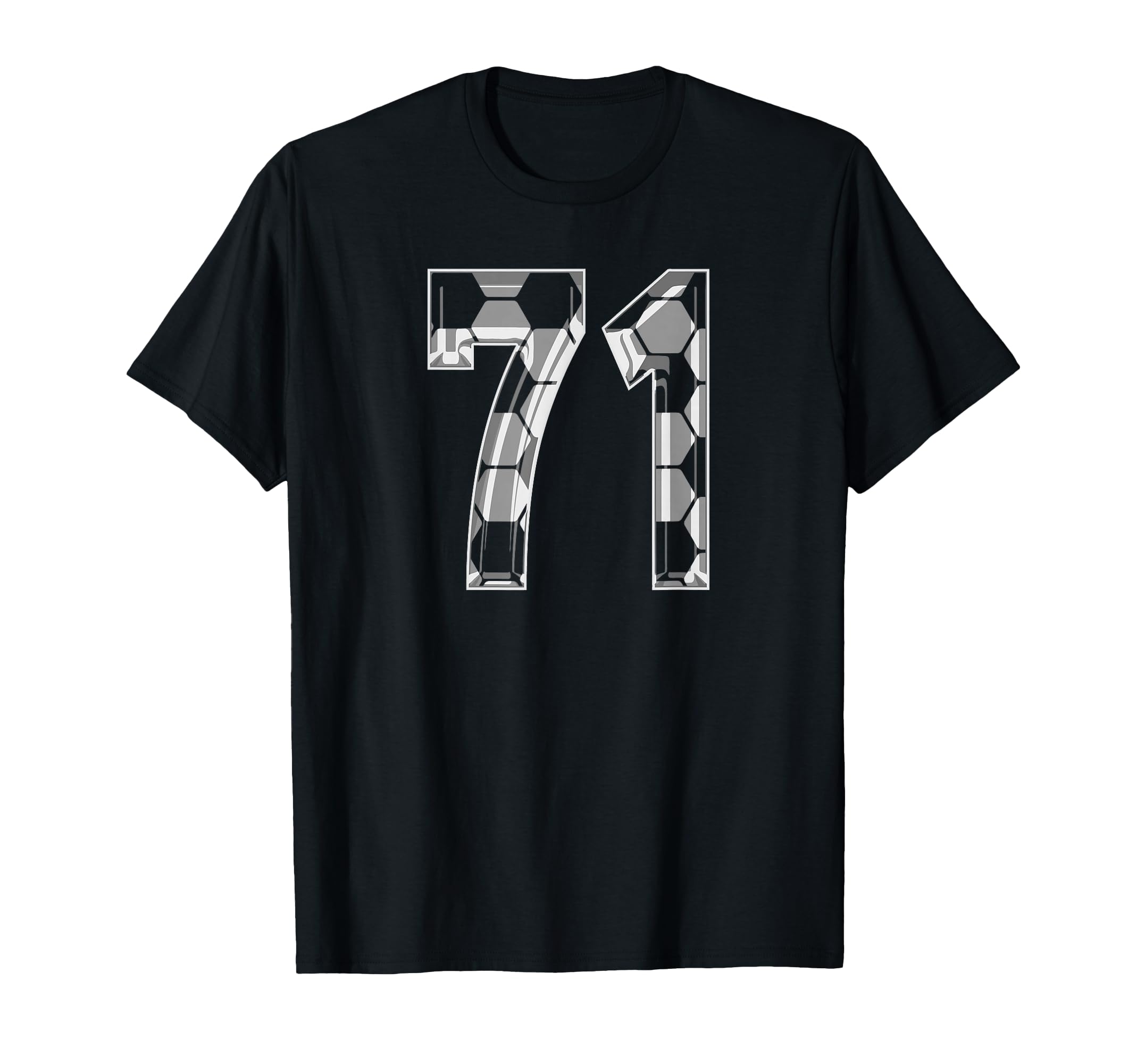 Soccer Pattern Number 71 Jersey Player T-Shirt - Graphic Print Men Women - T-Shirt, Sweatshirt, Hoodie