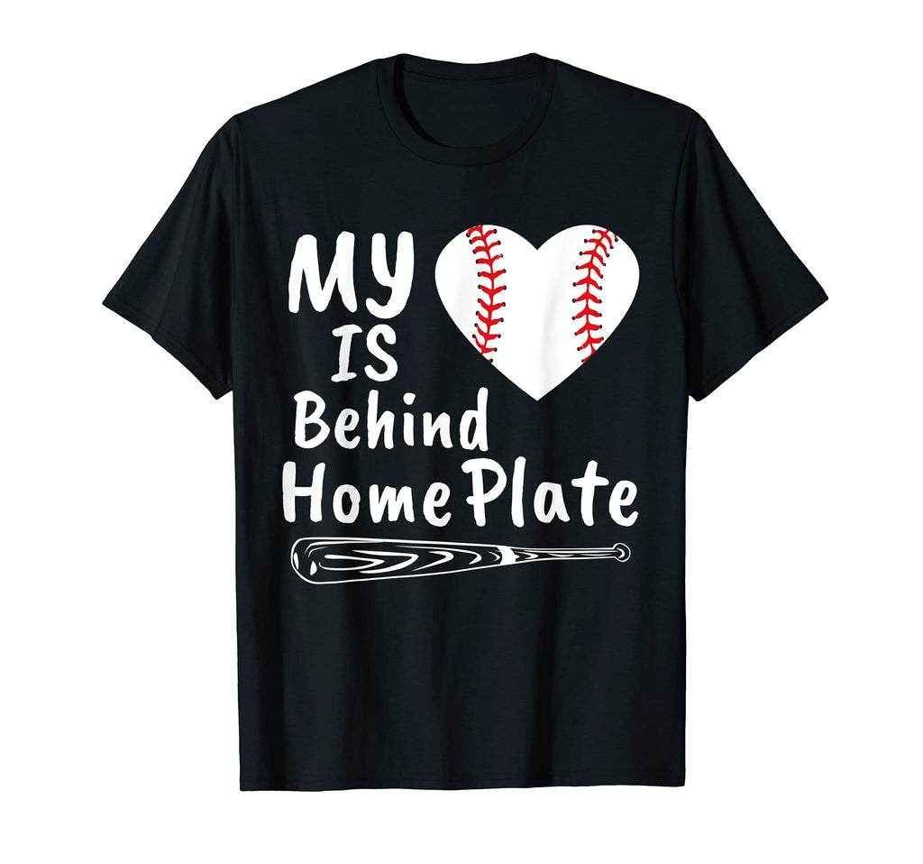 Baseball My Heart Is Behind Home T-Shirt - Minimalist Print for Adults - T-Shirt, Sweatshirt, Hoodie