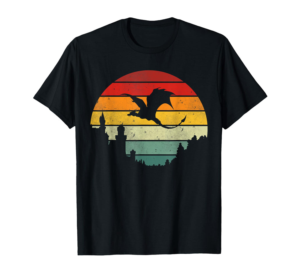 Flying Dragon Sunset Dragon Fantasy T-Shirt - Custom Art Print Men Women - T-Shirt, Sweatshirt, Hoodie