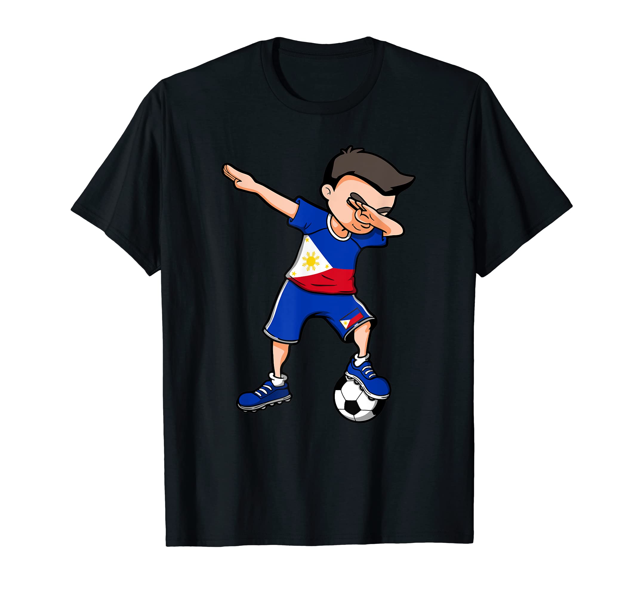 Dabbing Soccer Philippines Fans Jersey T-Shirt - Trendy Graphic Men Women - T-Shirt, Sweatshirt, Hoodie