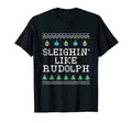 Sleighin Like Rudolph Dad Jokes T-Shirt - Fun Novelty Design for Adults - T-Shirt, Sweatshirt, Hoodie