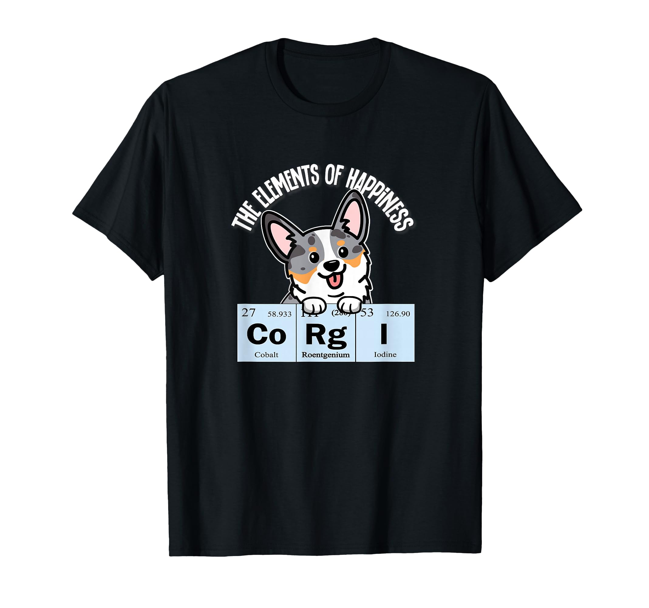 Funny Elements Happiness Blue Merle T-Shirt - Trendy Graphic for Adults - T-Shirt, Sweatshirt, Hoodie