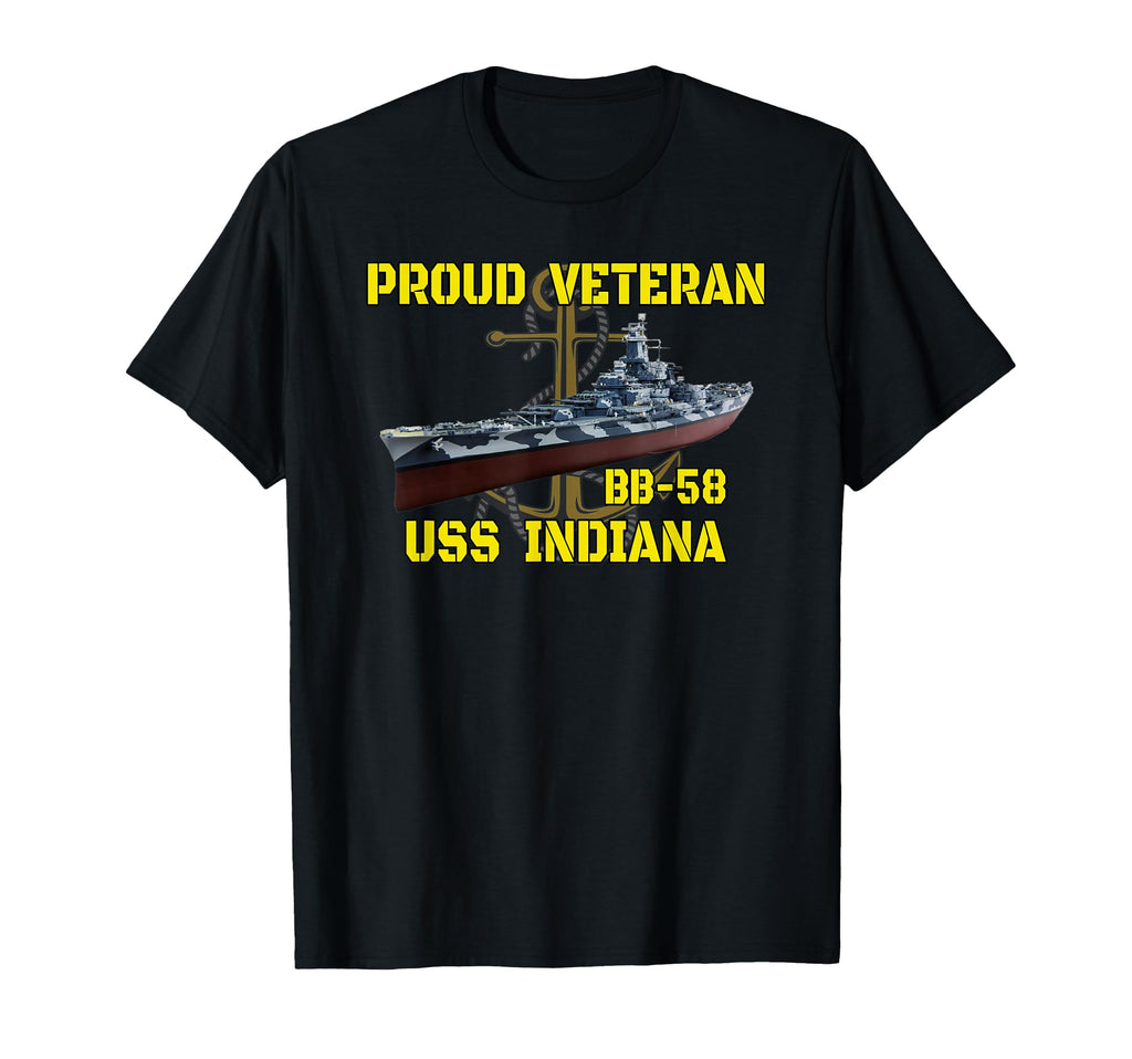 Uss Indiana Bb 58 Battleship Veterans T-Shirt - Trendy Graphic Men Women - T-Shirt, Sweatshirt, Hoodie