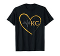 Yellow Kc Heart Kansas City Heart T-Shirt - Minimalist Print Men Women - T-Shirt, Sweatshirt, Hoodie