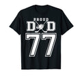 Number 77 Custom Proud Hockey Dad T-Shirt - Unique Graphic for Adults - T-Shirt, Sweatshirt, Hoodie