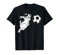 Dabbing Cat Soccer Ball Kick Fun T-Shirt - Unique Graphic Unisex - T-Shirt, Sweatshirt, Hoodie