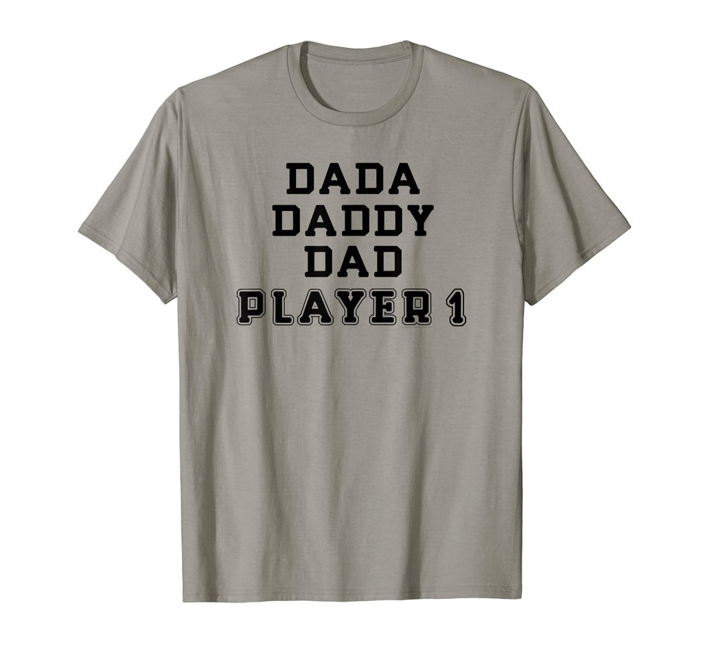 Mens Dada Daddy Dad Player 1 Gamer T-Shirt - Fun Novelty Design for Adults - T-Shirt, Sweatshirt, Hoodie