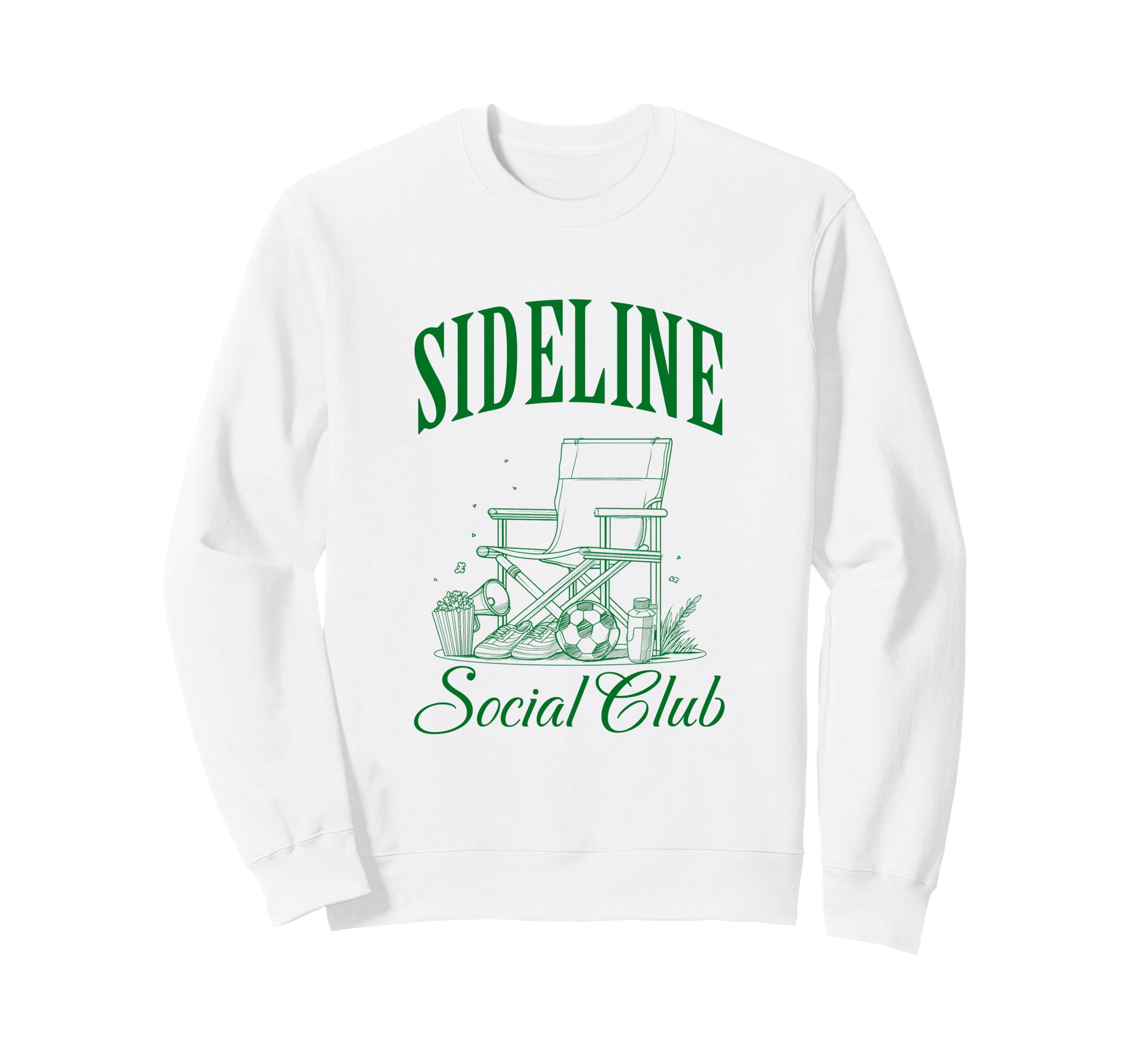 Sideline Social Club Soccer Sweatshirt - Aesthetic Graphic Unisex - T-Shirt, Sweatshirt, Hoodie