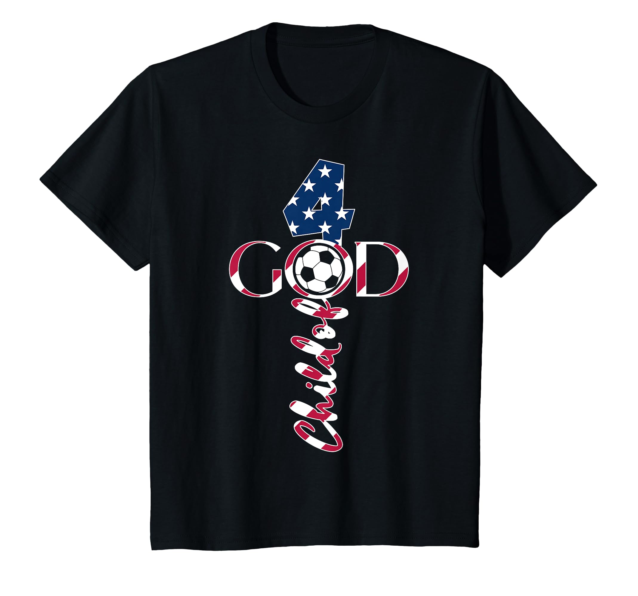 Jesus 4 Years Child God Soccer 4Th T-Shirt - Graphic Print for Adults - T-Shirt, Sweatshirt, Hoodie