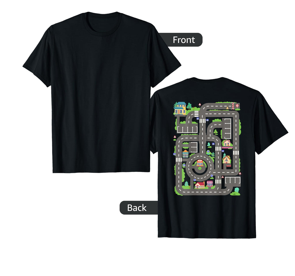 Car Road Dad Back Fathers Day Play Son T-Shirt - Unique Graphic Men Women - T-Shirt, Sweatshirt, Hoodie