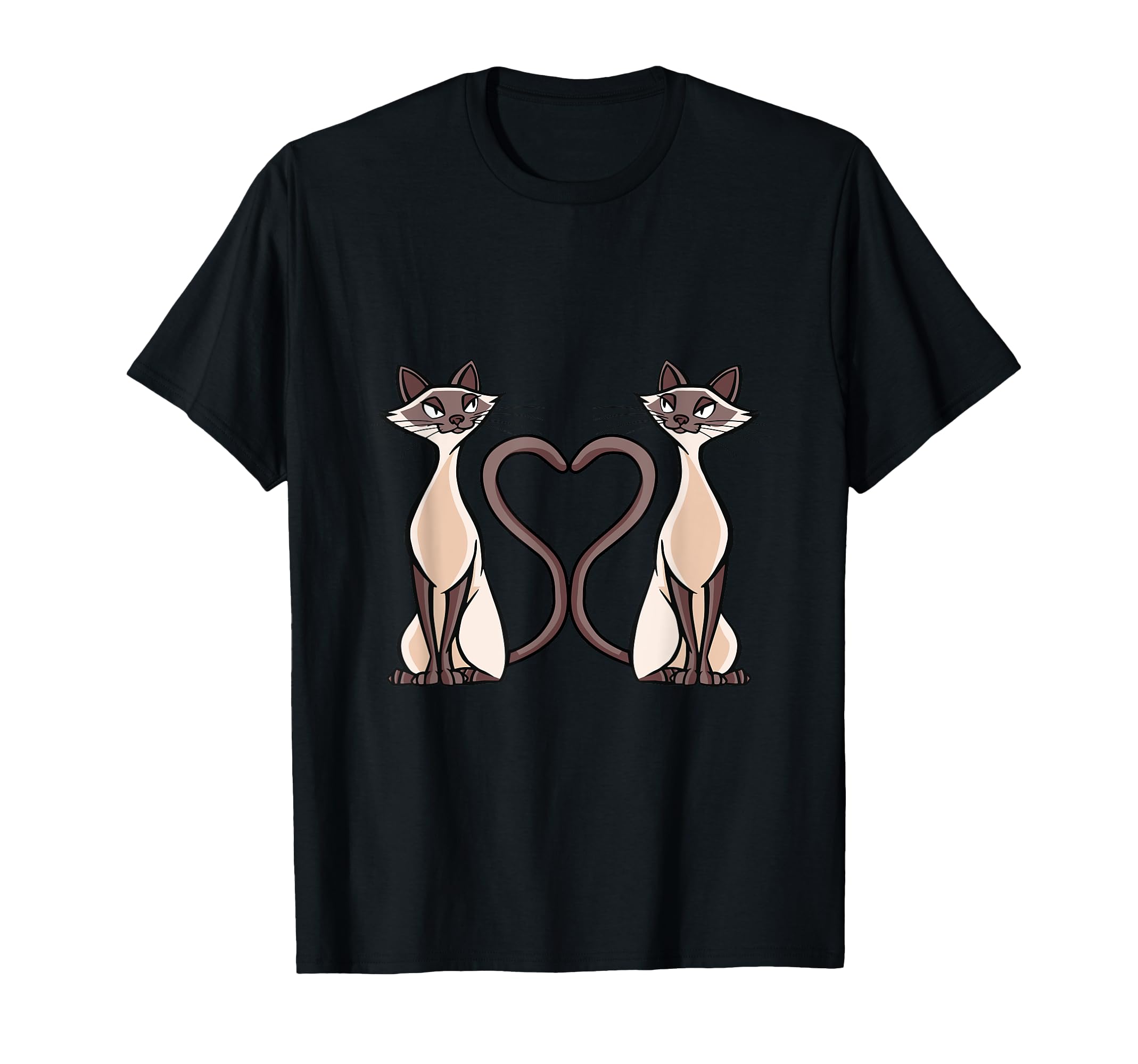 Siam Cat Heart Cat Lovers And T-Shirt - Fun Novelty Design for Adults - T-Shirt, Sweatshirt, Hoodie