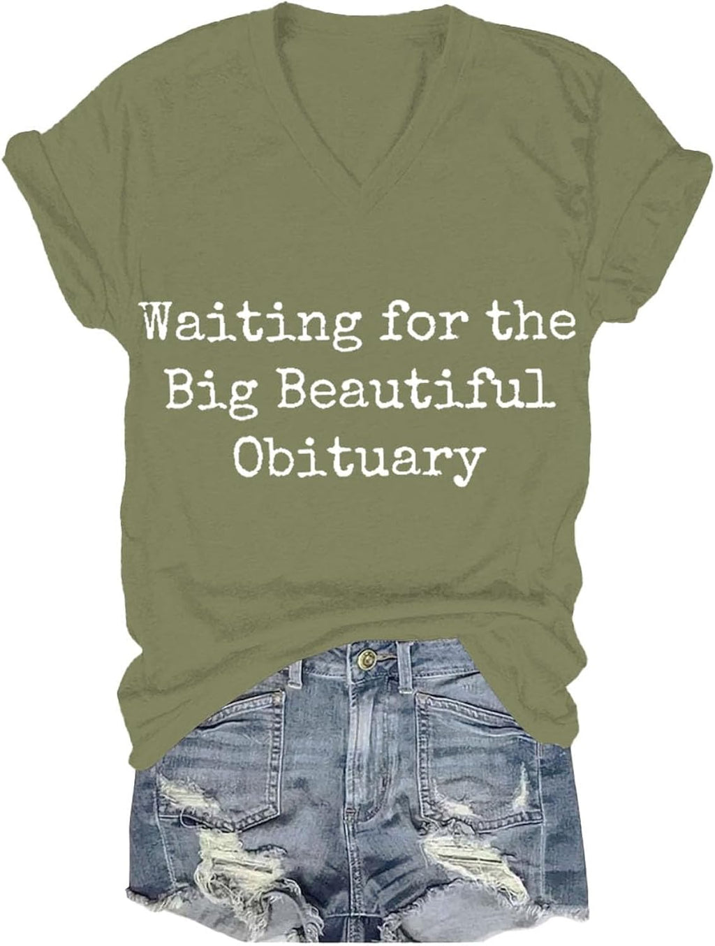 Waiting for The Big Beautiful Obituary Dark Humor - Adult & Kids T-Shirts, Sweatshirts & Hoodies apparel design preview 1