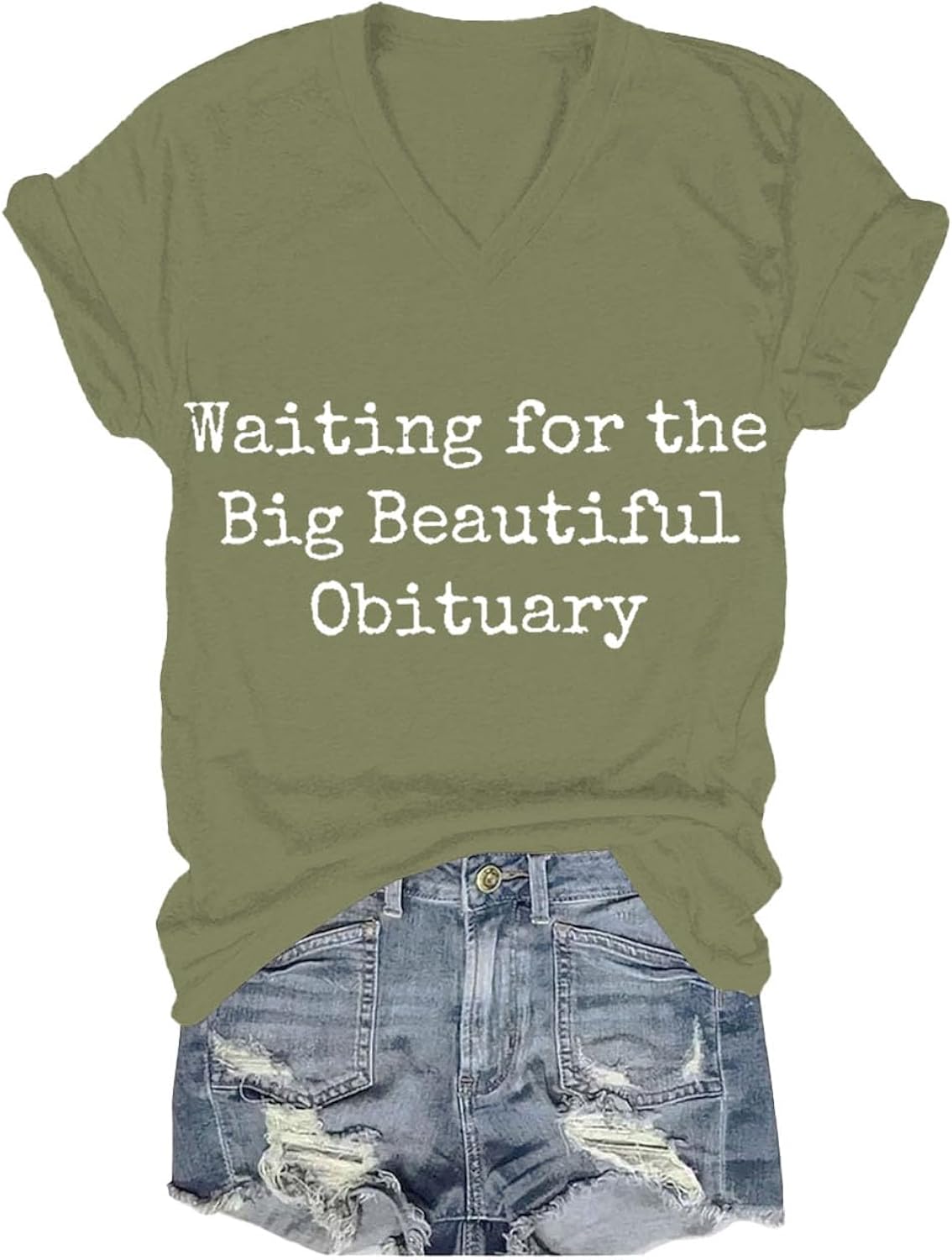 Waiting for The Big Beautiful Obituary Dark Humor - Adult & Kids T-Shirts, Sweatshirts & Hoodies apparel design preview 1