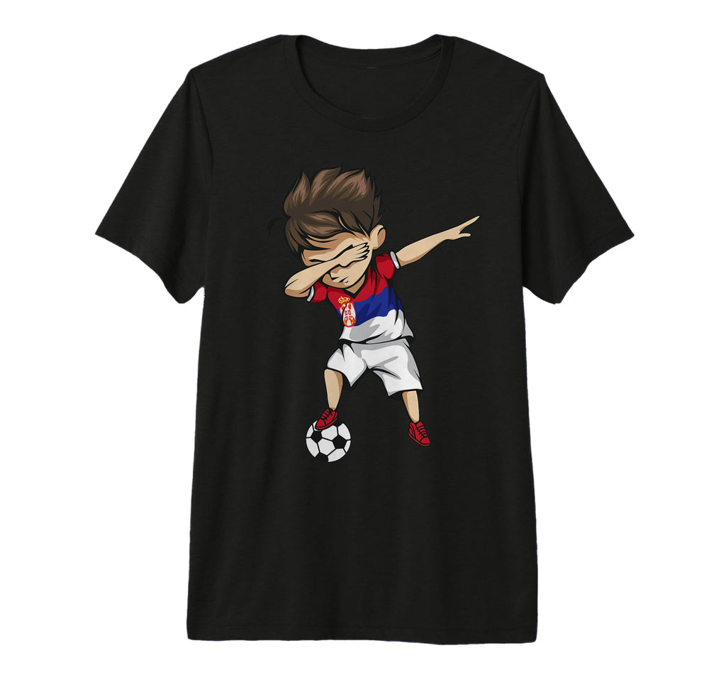 Dabbing Soccer Serbia Serbian Football T-Shirt - Novelty Apparel Unisex - T-Shirt, Sweatshirt, Hoodie