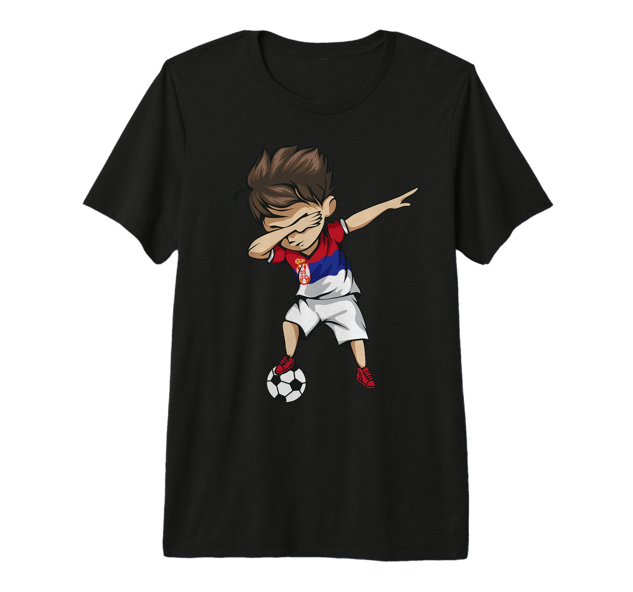 Dabbing Soccer Serbia Serbian Football T-Shirt - Novelty Apparel Unisex - T-Shirt, Sweatshirt, Hoodie