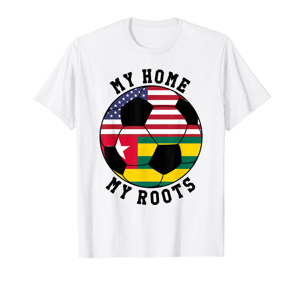 My Home My Roots Togo Flag Soccer T-Shirt - Aesthetic Graphic for Adults - T-Shirt, Sweatshirt, Hoodie