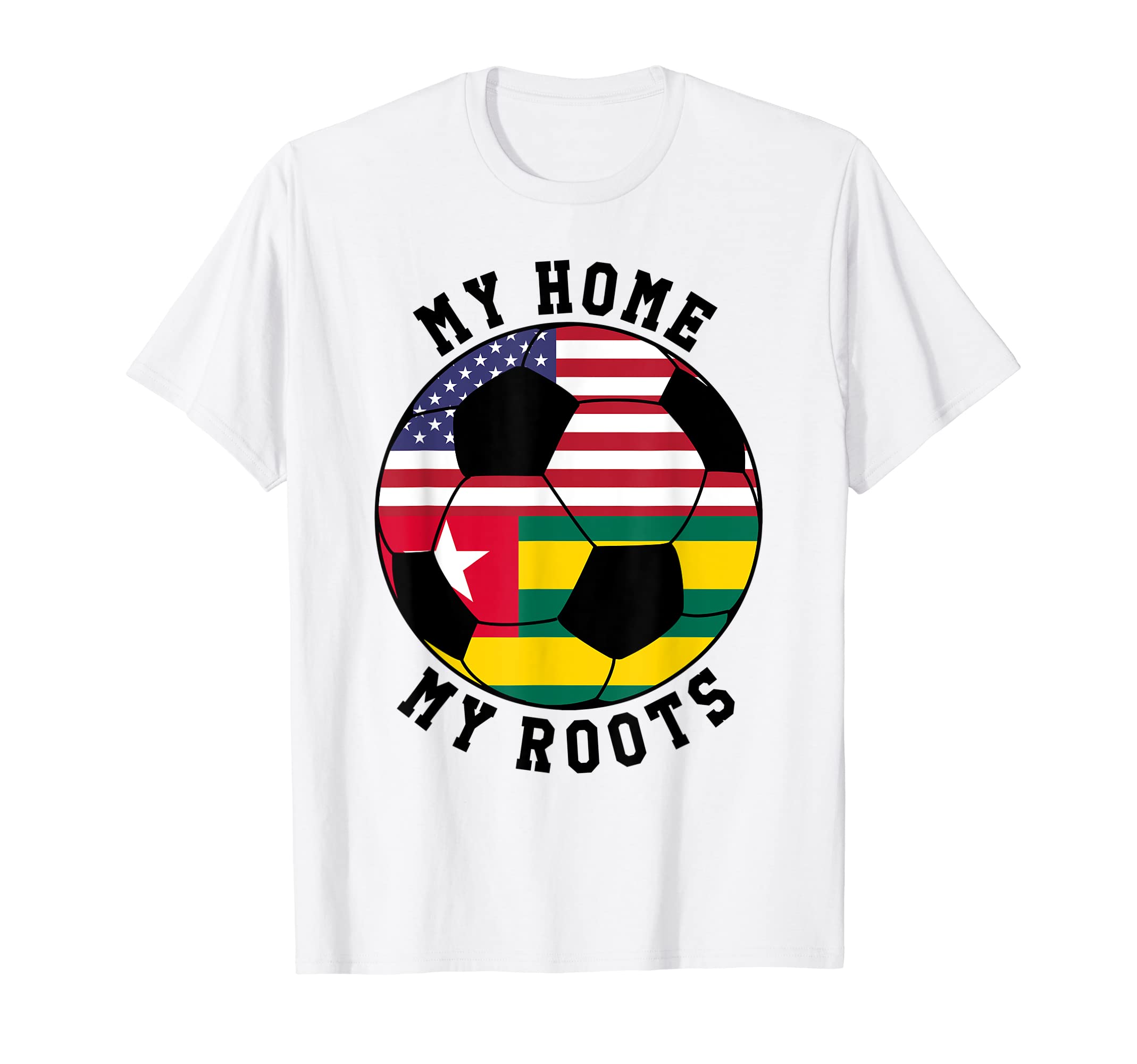 My Home My Roots Togo Flag Soccer T-Shirt - Aesthetic Graphic for Adults - T-Shirt, Sweatshirt, Hoodie