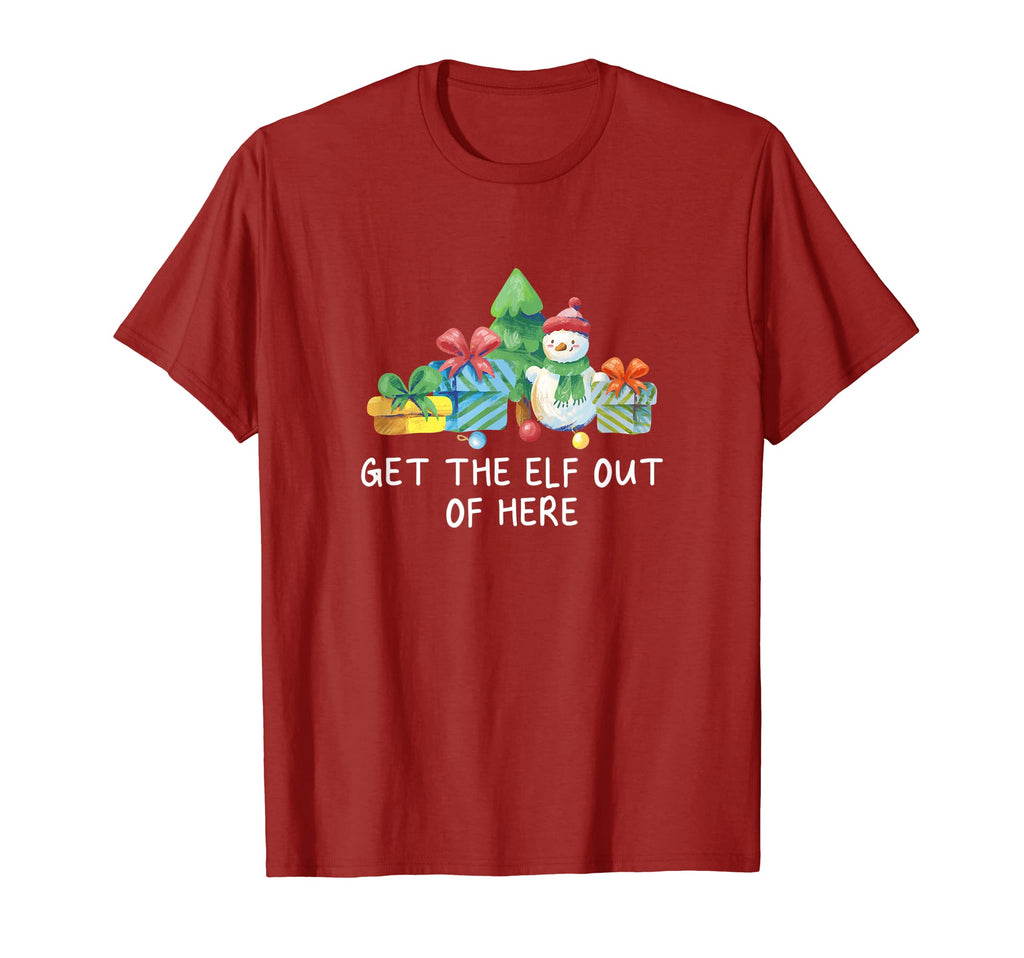 Get Elf Out Here Dad Jokes Punchline T-Shirt - Graphic Print for Adults - T-Shirt, Sweatshirt, Hoodie
