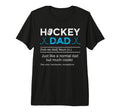 Hockey Dad Definition Funny Tri Blend T-Shirt - Novelty Apparel Unisex - T-Shirt, Sweatshirt, Hoodie