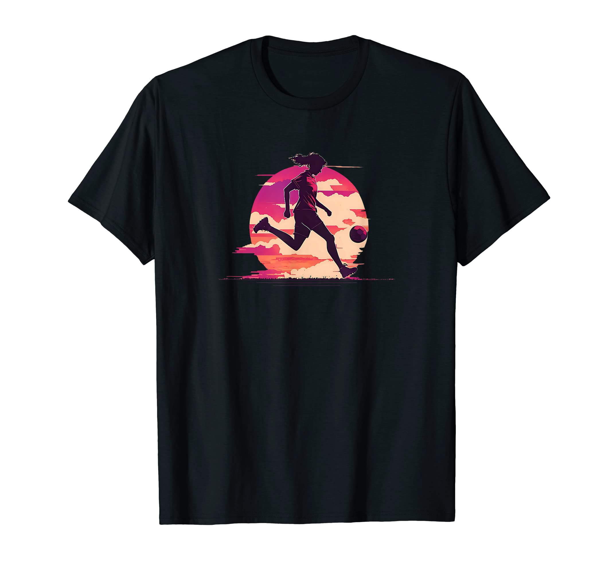 Sunset Soccer Player T-Shirt - Custom Art Print Unisex - T-Shirt, Sweatshirt, Hoodie