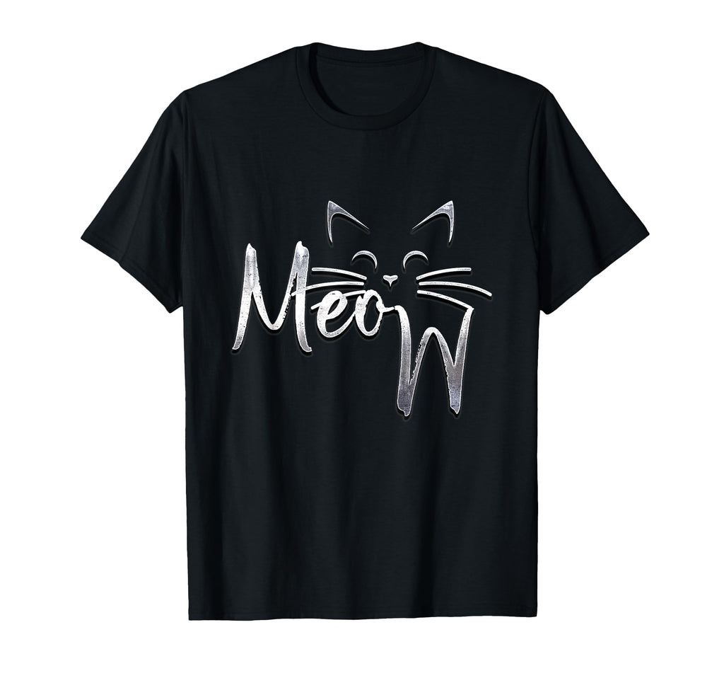 Meow Cat Mom Dad Gifts Cat Kitty Gifts Cat T-Shirt - Trendy Graphic Unisex - T-Shirt, Sweatshirt, Hoodie
