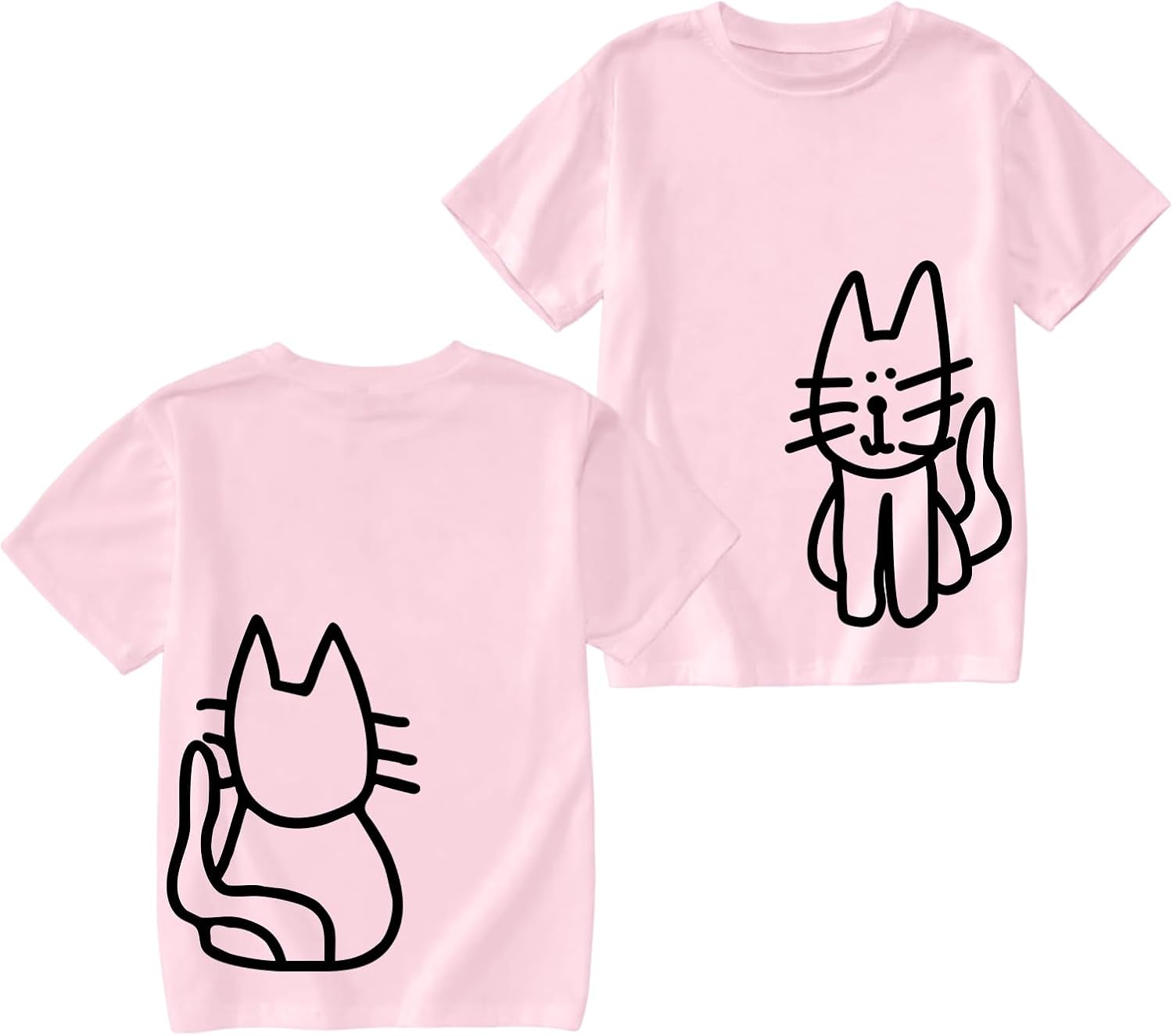 Cute Cat for Girls Graphic Kids Kawaii Cartoon Animal - Adult & Kids T-Shirts, Sweatshirts & Hoodies apparel design preview 1