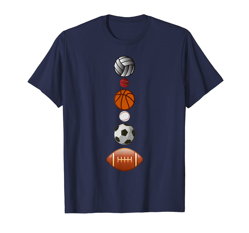 Volleyball Basketball Football Baseball T-Shirt - Unique Graphic Unisex - T-Shirt, Sweatshirt, Hoodie