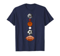 Volleyball Basketball Football Baseball T-Shirt - Unique Graphic Unisex - T-Shirt, Sweatshirt, Hoodie