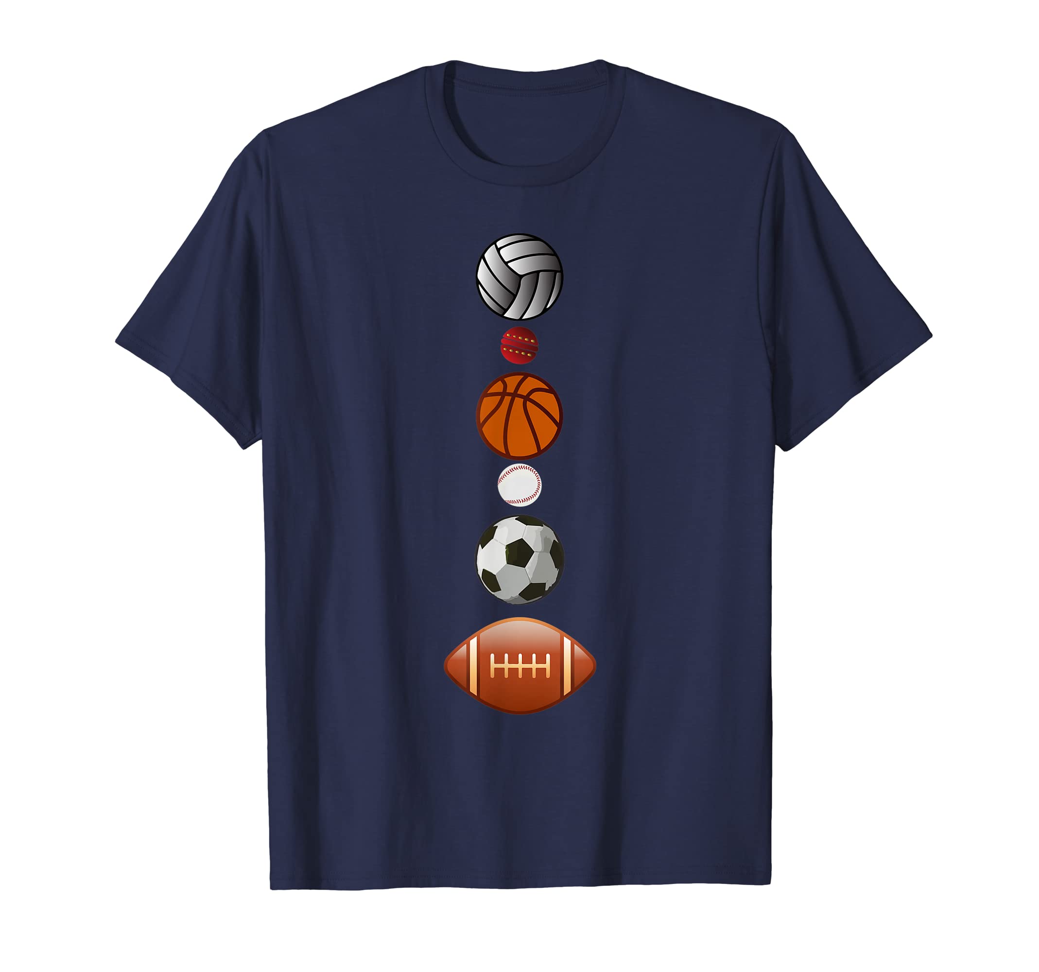 Volleyball Basketball Football Baseball T-Shirt - Unique Graphic Unisex - T-Shirt, Sweatshirt, Hoodie