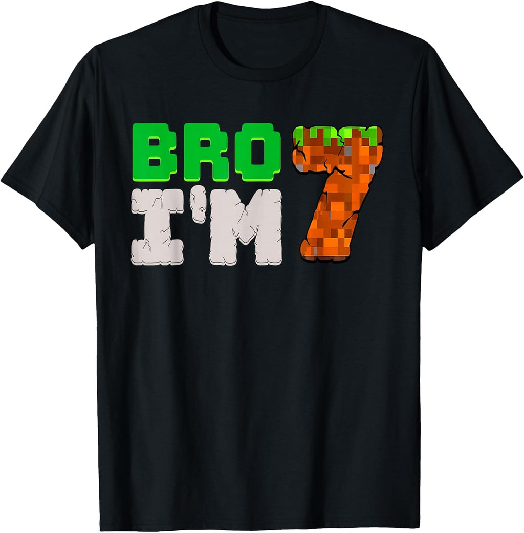 Birthday Boy 7th I'm 7 Year Old Gamer - Adult & Kids T-Shirts, Sweatshirts & Hoodies apparel design preview 1