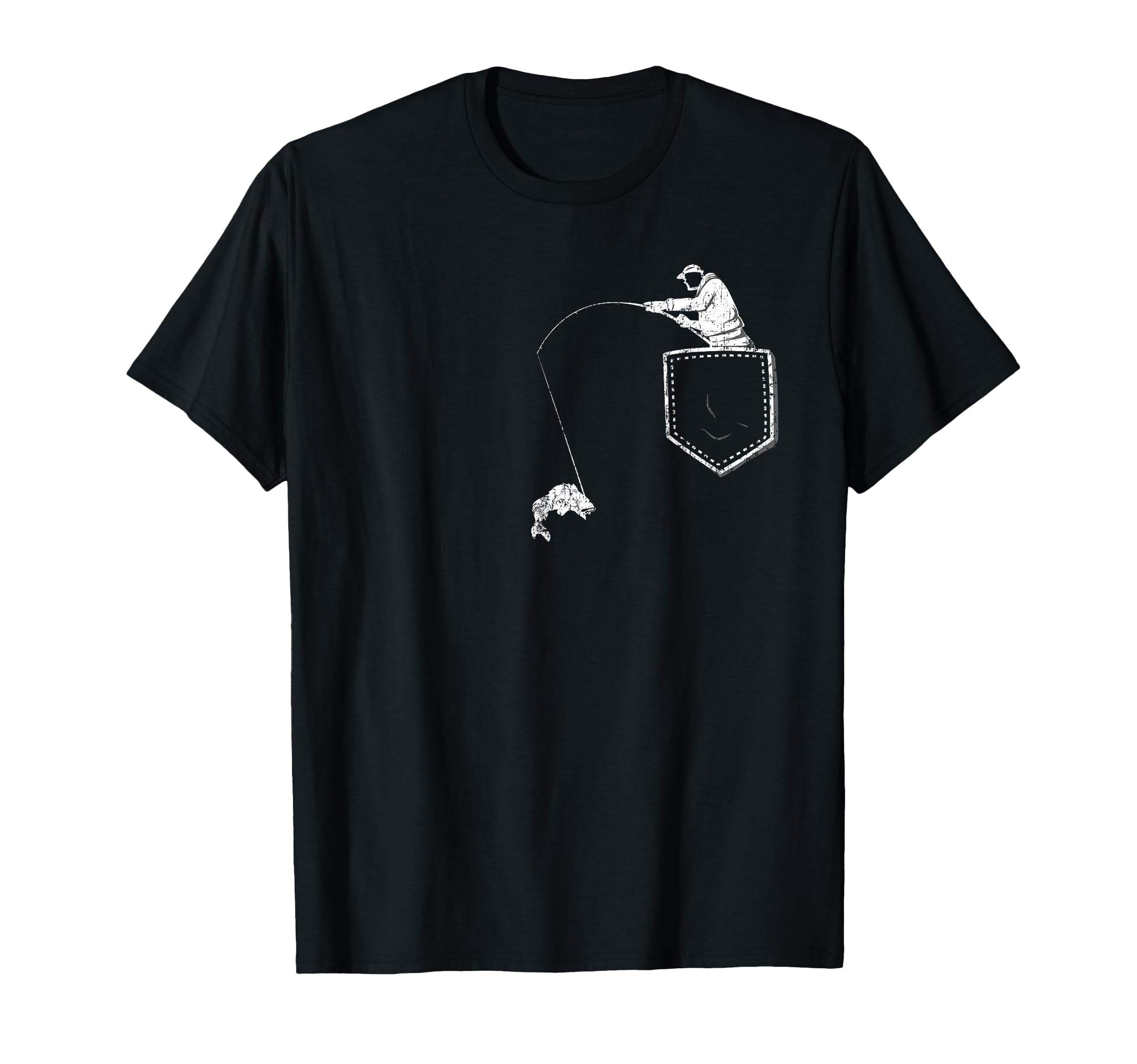 Funny Fisherman Fishing Pocket T-Shirt - Casual Everyday Wear Men Women - T-Shirt, Sweatshirt, Hoodie
