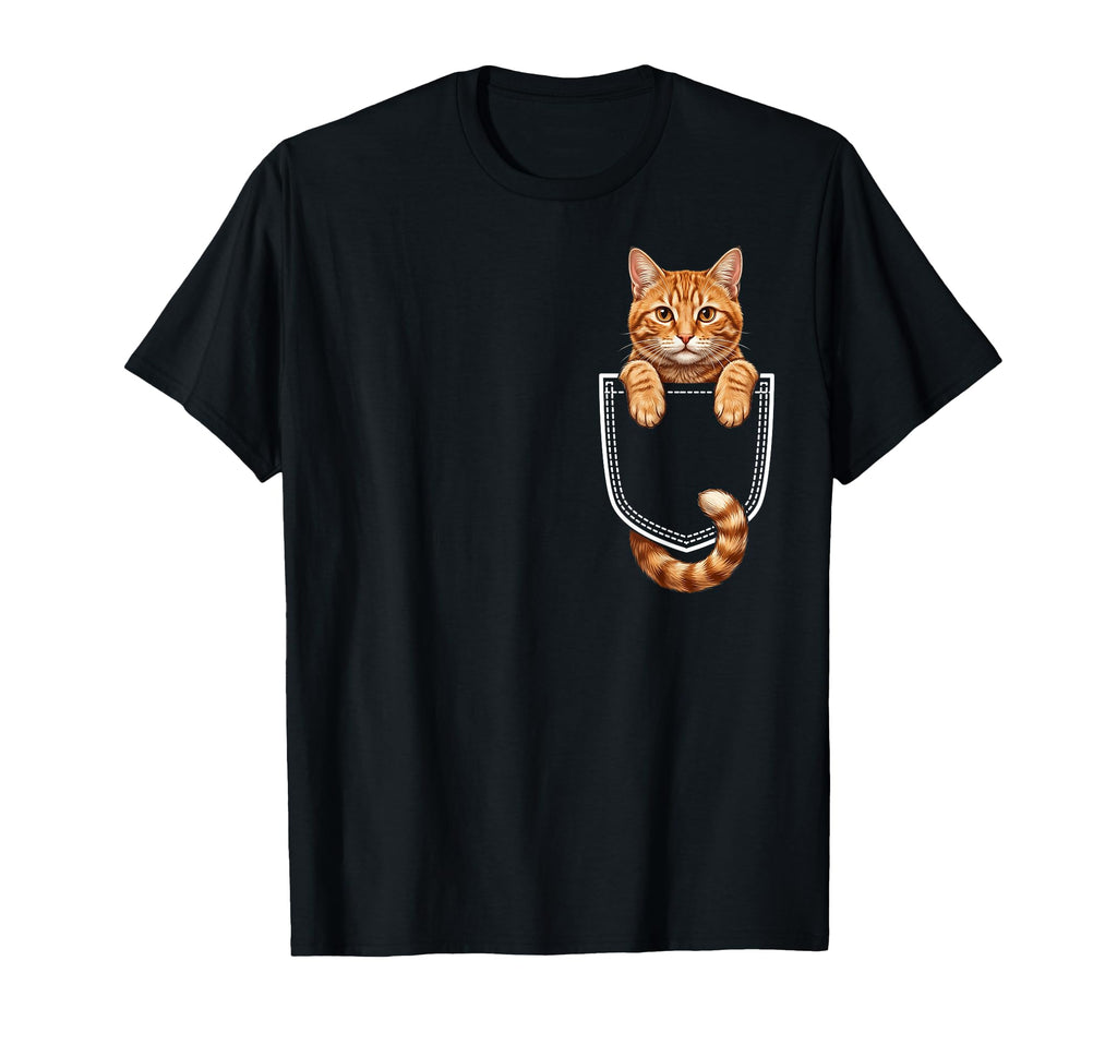 Orange Tabby Cat Pocket Kitten Pet T-Shirt - Casual Everyday Wear Unisex - T-Shirt, Sweatshirt, Hoodie