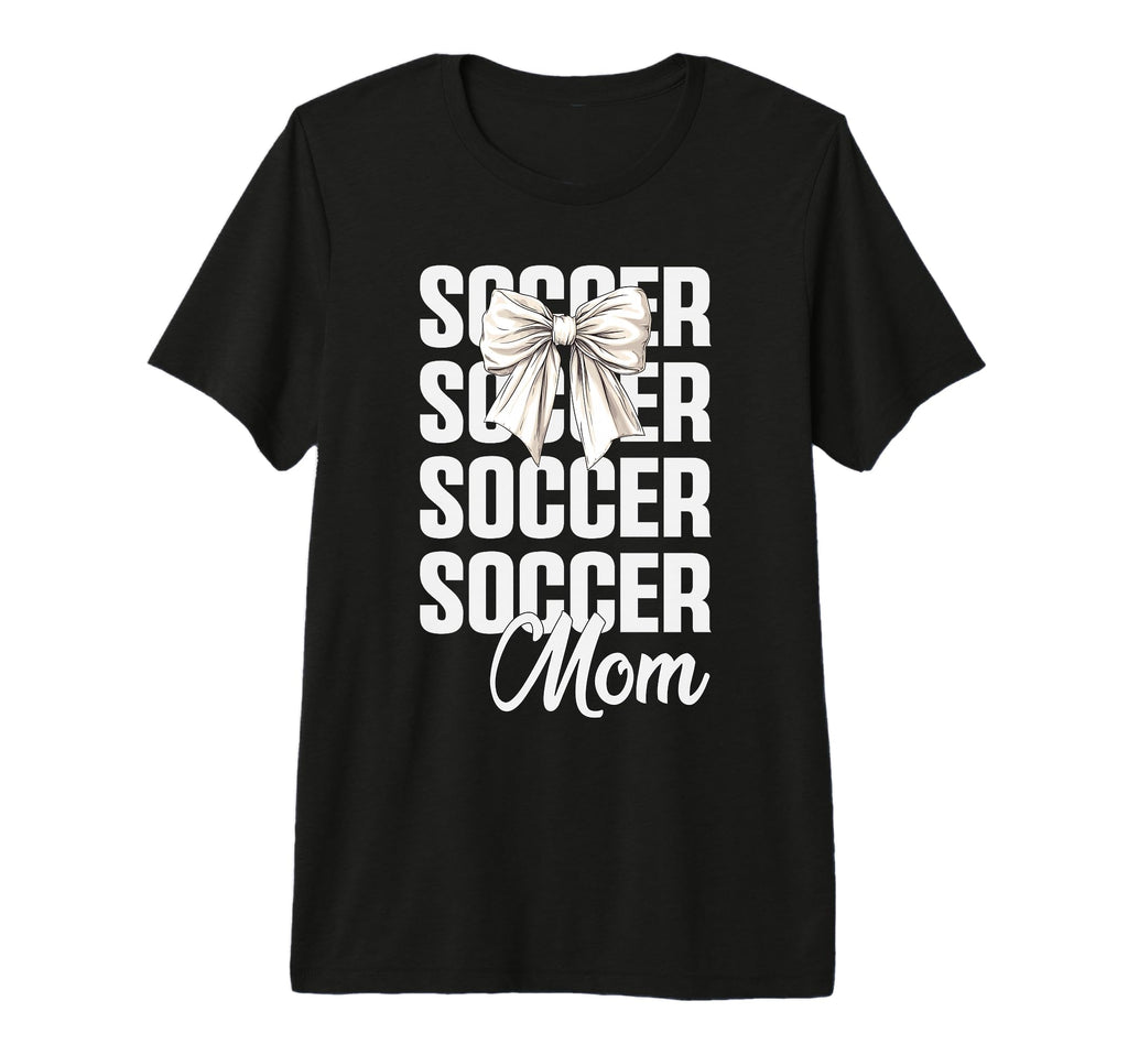 Soccer Mom Coquette Bow Soccer Lovers T-Shirt - Minimalist Print Men Women - T-Shirt, Sweatshirt, Hoodie