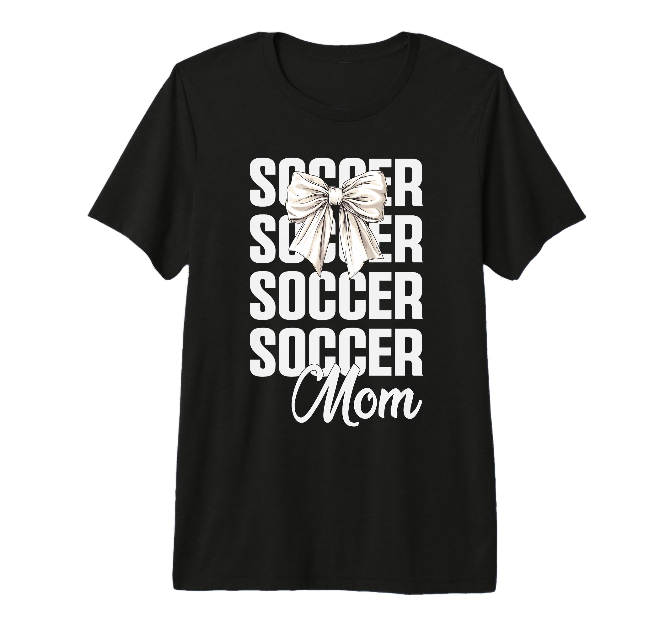 Soccer Mom Coquette Bow Soccer Lovers T-Shirt - Minimalist Print Men Women - T-Shirt, Sweatshirt, Hoodie