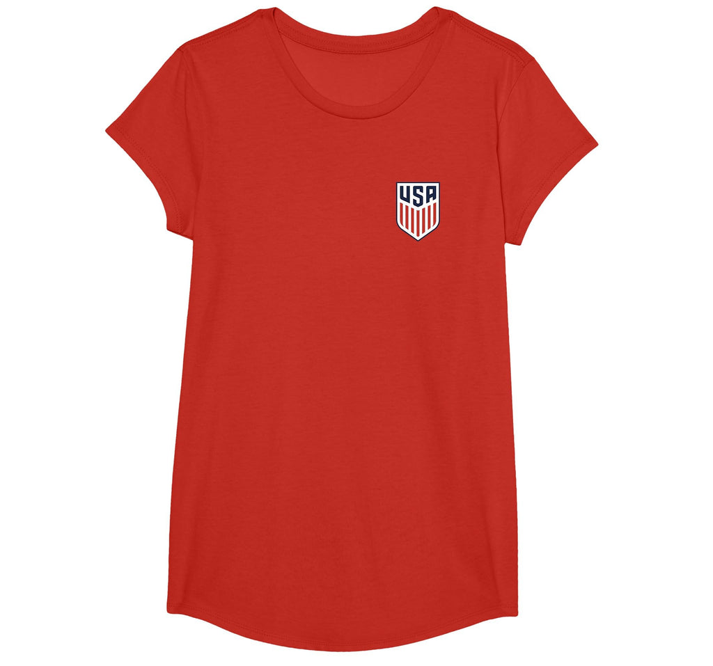 Usa Soccer Front Back Crest Red Usmnt T-Shirt - Trendy Graphic for Adults - T-Shirt, Sweatshirt, Hoodie