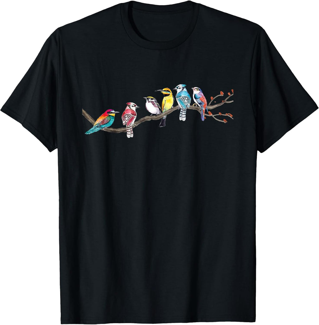 Birds On A Branch Birding Bird Watching Watcher Small - Adult & Kids T-Shirts, Sweatshirts & Hoodies apparel design preview 1
