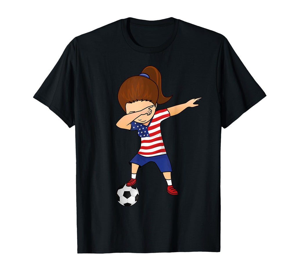Soccer Dabbing Soccer Usa Flag T-Shirt - Casual Everyday Wear for Adults - T-Shirt, Sweatshirt, Hoodie