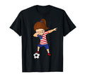 Soccer Dabbing Soccer Usa Flag T-Shirt - Casual Everyday Wear for Adults - T-Shirt, Sweatshirt, Hoodie
