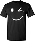 Happy Wink Smile Face Graphic Novelty Funny Winking - Adult & Kids T-Shirts, Sweatshirts & Hoodies apparel design preview 1