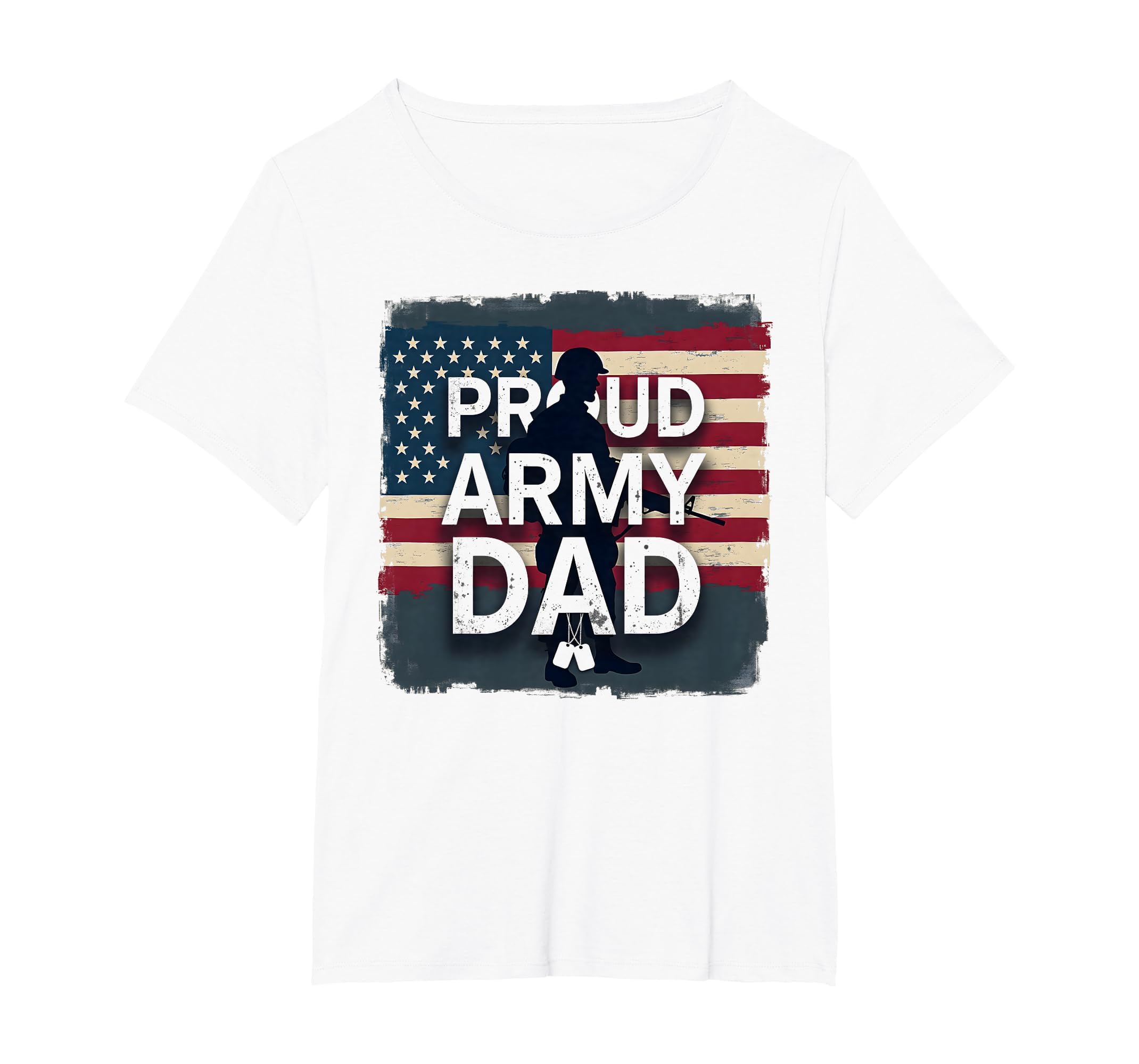 Proud Army Dad Patriotic Military T-Shirt - Trendy Graphic for Adults - T-Shirt, Sweatshirt, Hoodie