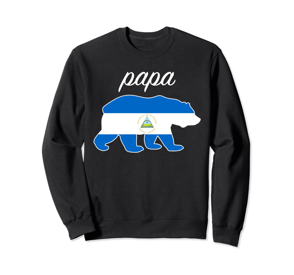Papa Bear Nicaragua Flag Nicaraguan Sweatshirt - Trendy Graphic for Adults - T-Shirt, Sweatshirt, Hoodie