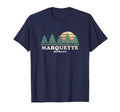 Marquette Mi Throwback 70S T-Shirt - Graphic Print Men Women - T-Shirt, Sweatshirt, Hoodie