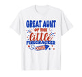 Great Aunt Little Firecracker Fourth T-Shirt - Trendy Graphic for Adults - T-Shirt, Sweatshirt, Hoodie